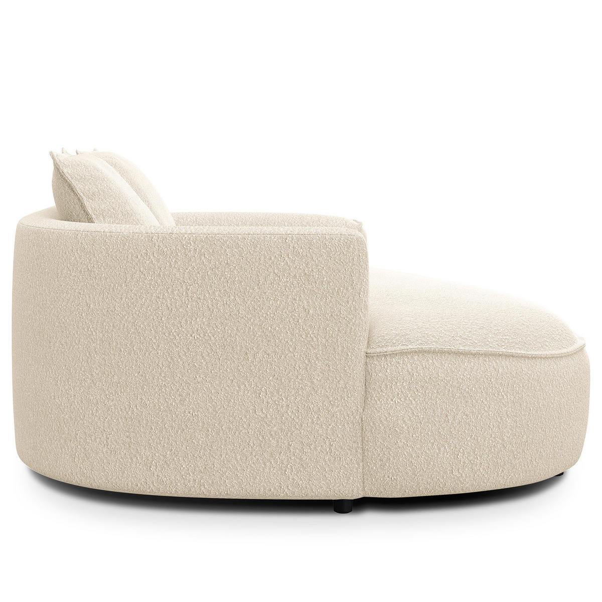 2,5-SITZER SOFA - Creme/Schwarz, Textil (217/82/156cm) - home24