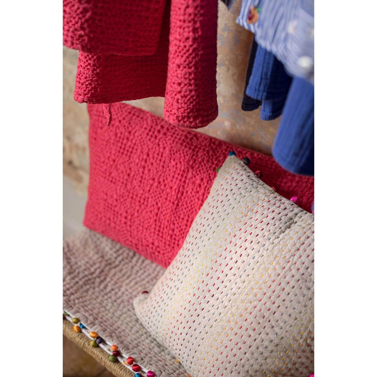 KISSEN Gastounet multico 45 x 45 cm - Multicolor, Textil (45/45cm) - Vivaraise