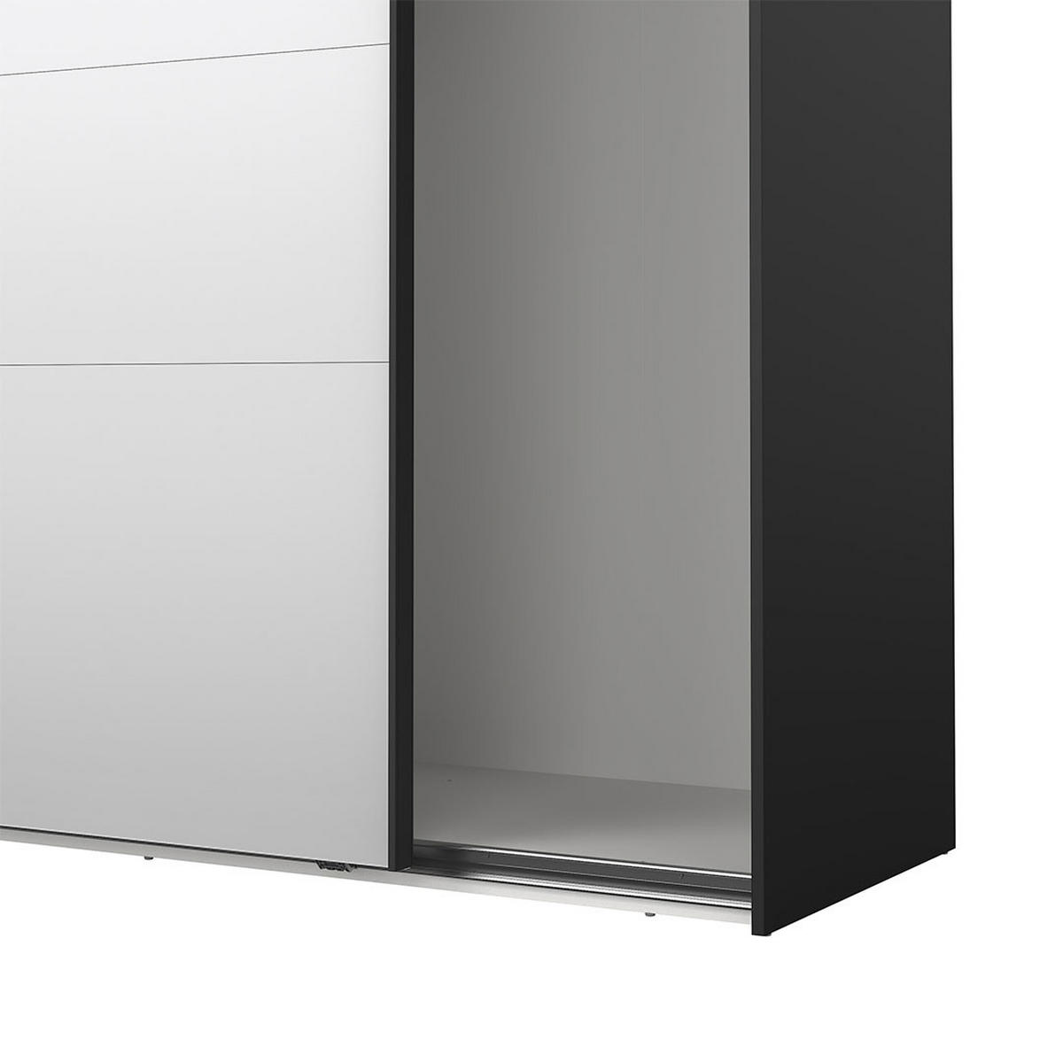 SCHIEBETÜRENSCHRANK, Catania, Schwarz, Holzwerkstoff, 179 x 67 x 201 cm - Schwarz, Holzwerkstoff (179/201/67cm) - ebuy24