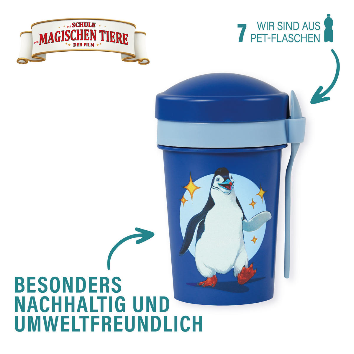 MÜSLIBECHER To Go 540 ml rPET - Blau, Kunststoff (11.3/11/16cm) - Stoneline