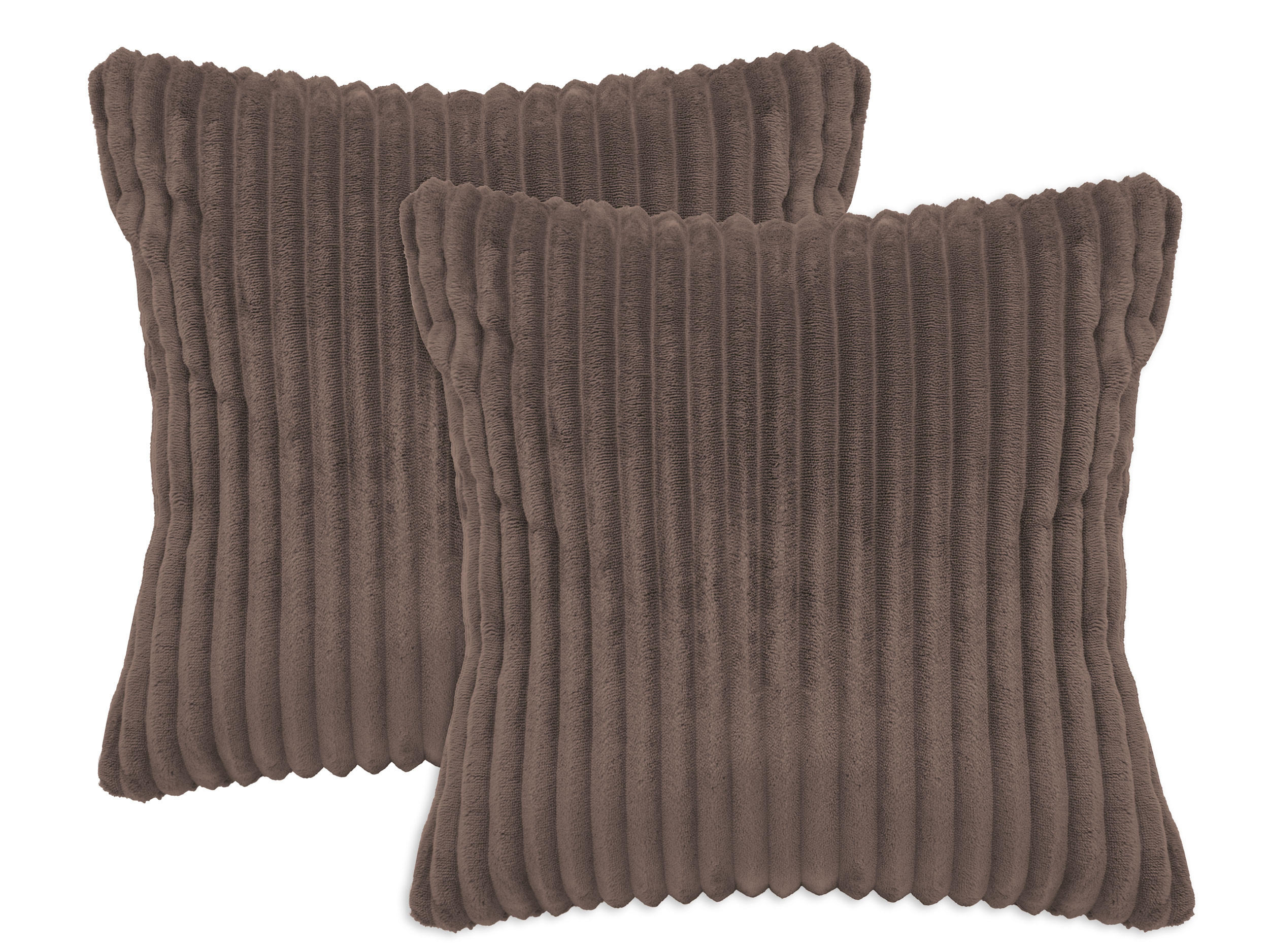 KISSENBEZUG, 2er-Set, 40x40 cm, 100% Polyester, Braun - Braun, Textil (40/40cm) - Zollner