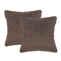 KISSENBEZUG, 2er-Set, 40x40 cm, 100% Polyester, Braun - Braun, Textil (40/40cm) - Zollner