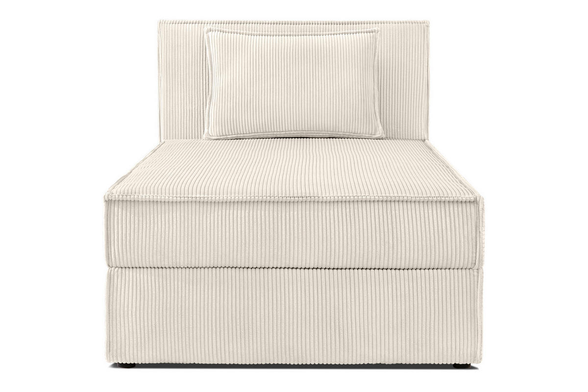 BOXSPRINGBETT ROTI Einzelbett, ecrufarben - Ecru/Schwarz, Holz/Holzwerkstoff (80/200cm) - KONSIMO®