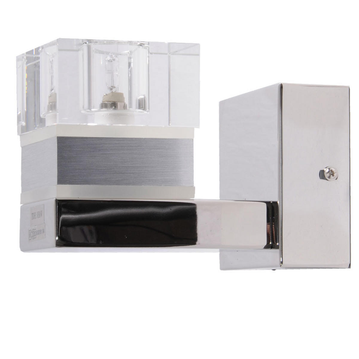 LED WANDLEUCHTE TANILA Chrom Silber - Silberfarben, Glas (16/17/10cm)