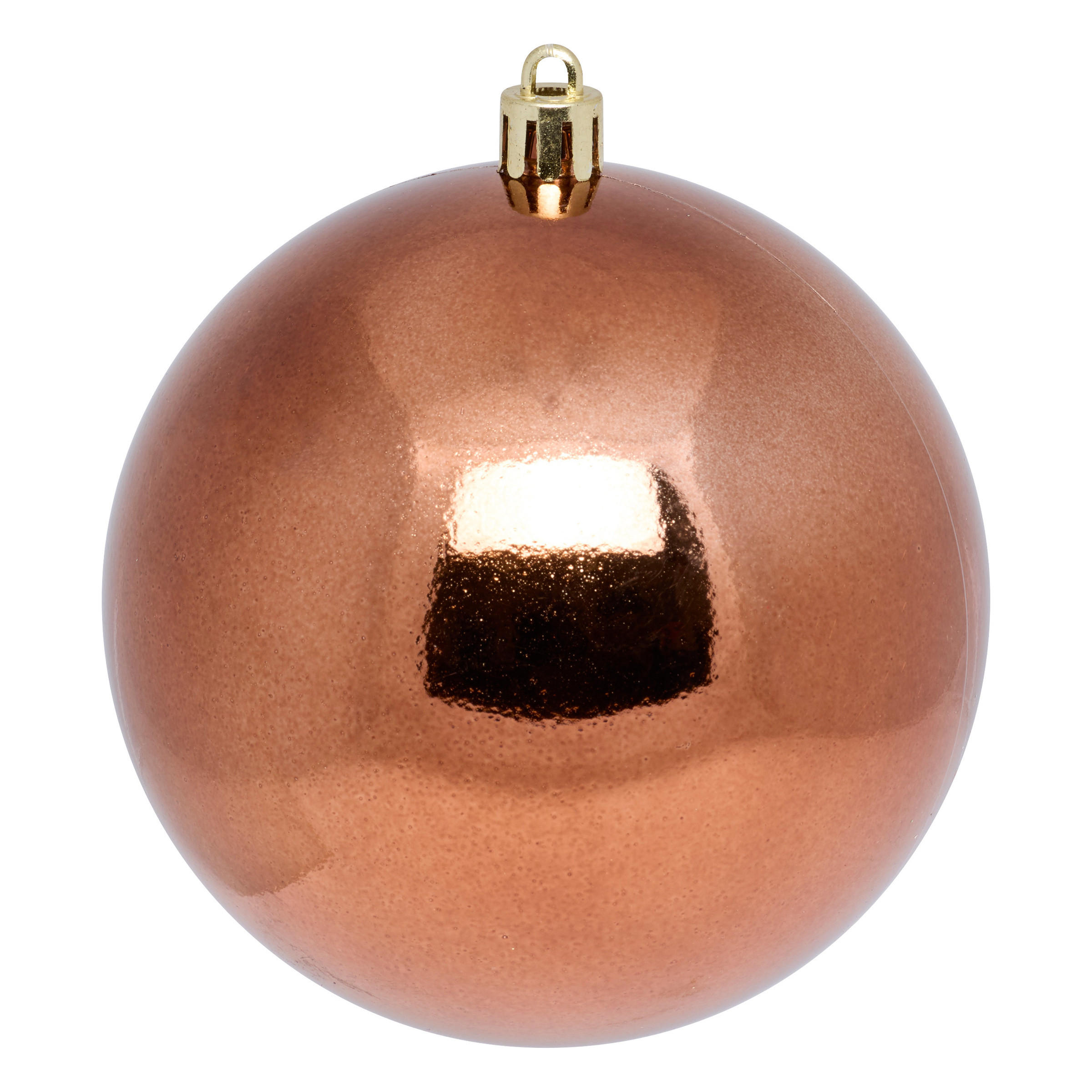CHRISTBAUMKUGELN 10 cm 4er-Set - Kupferfarben, Kunststoff (10/10/10cm) - Atmosphera Createur d´interieur