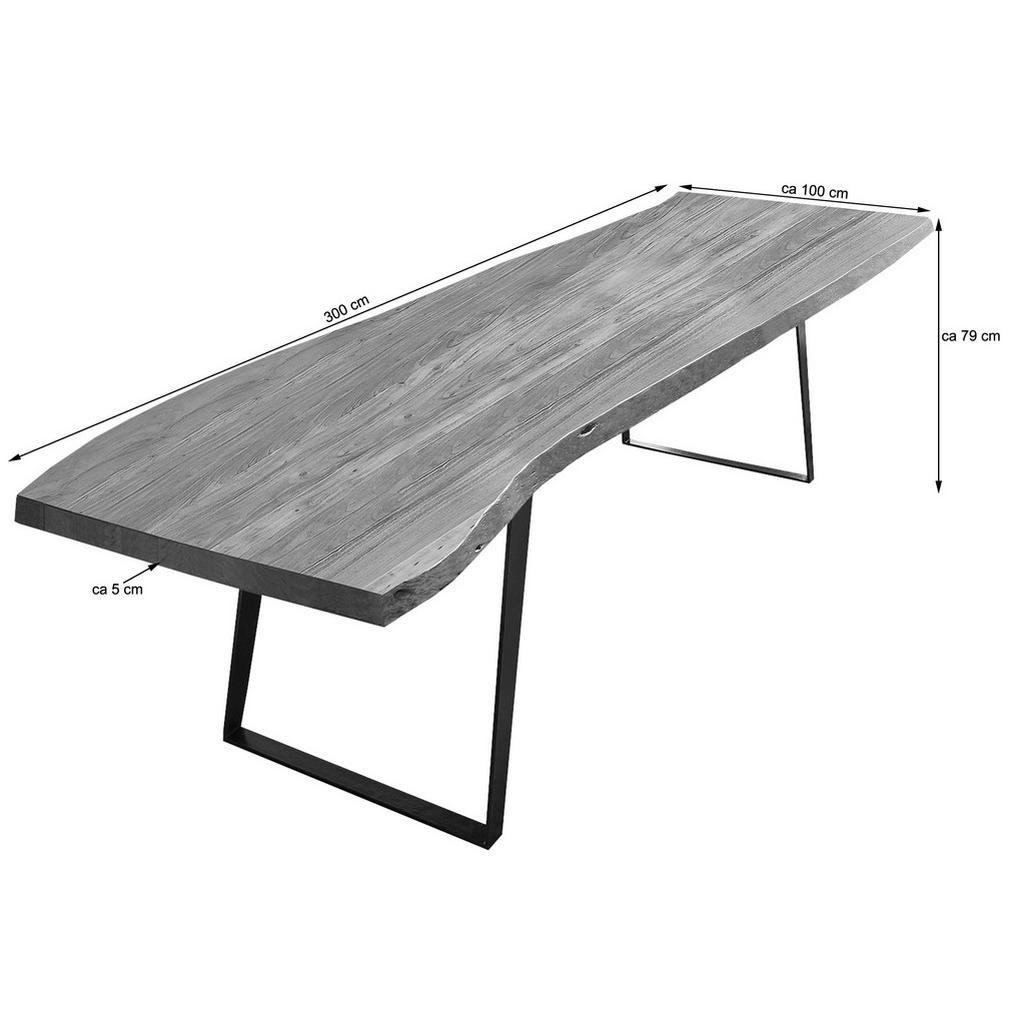 Thumbnail - SAM Esstisch, Braun, Holz, Echtholz,Akazie, Rechteckig,Rechteckig, U-Form, 300x79x100 cm, Esszimmer, Tische, Esstische