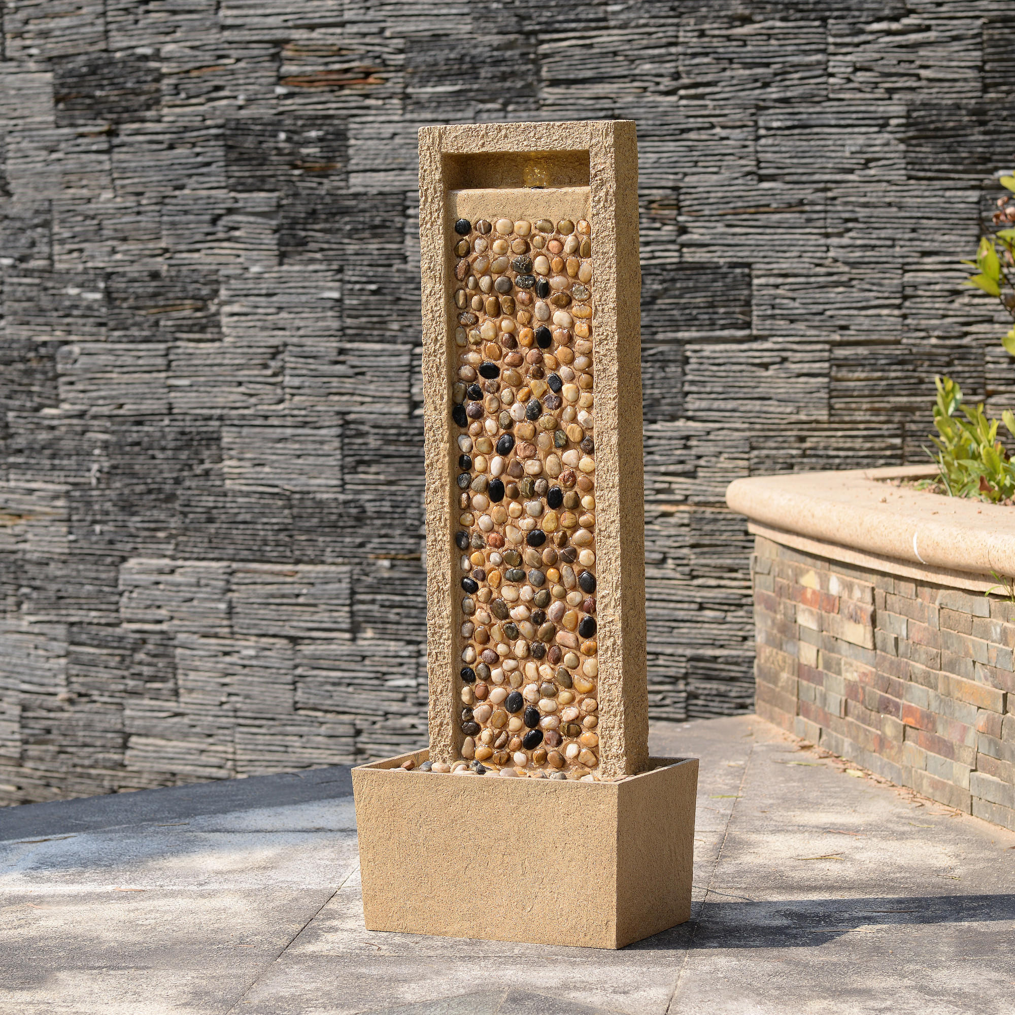 GARTENBRUNNEN braun - Braun, Kunststoff (34/22/92cm) - Teamson Home