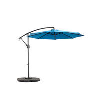 SONNENSCHIRM Rechteckiger Doppelseitig Blau 4,5 m - Blau, Metall (294/294cm) - ComfortXL