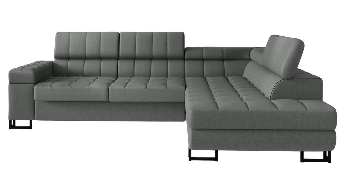 ECKSOFA Laris, Seite: Rechts - Greige/Schwarz, Holz/Textil (271/203cm) - MIRJAN24
