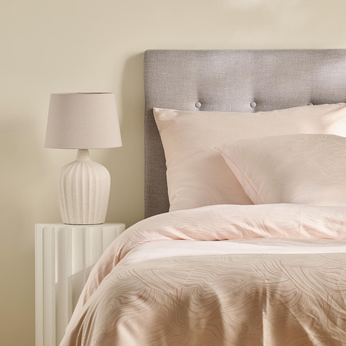 BETTWÄSCHE Linno - Hellrosa, Textil (200/220cm) - home&you