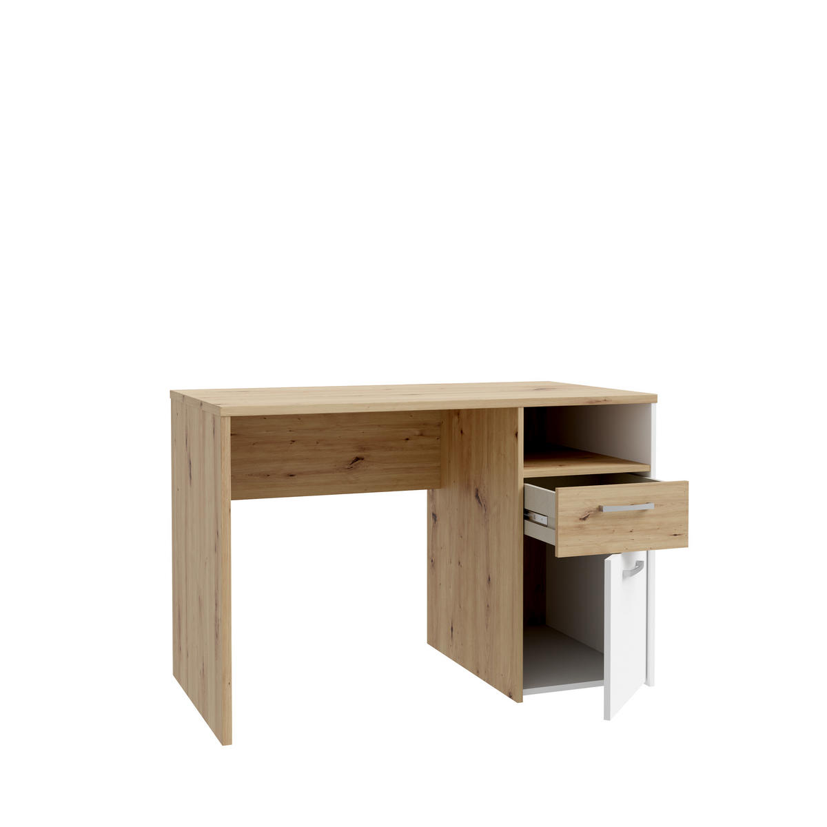 JUGENDZIMMER Culgoa in Weiß und Artisan Eiche 6 teilig - Weiß/Braun, Holzwerkstoff (80/200/120cm)