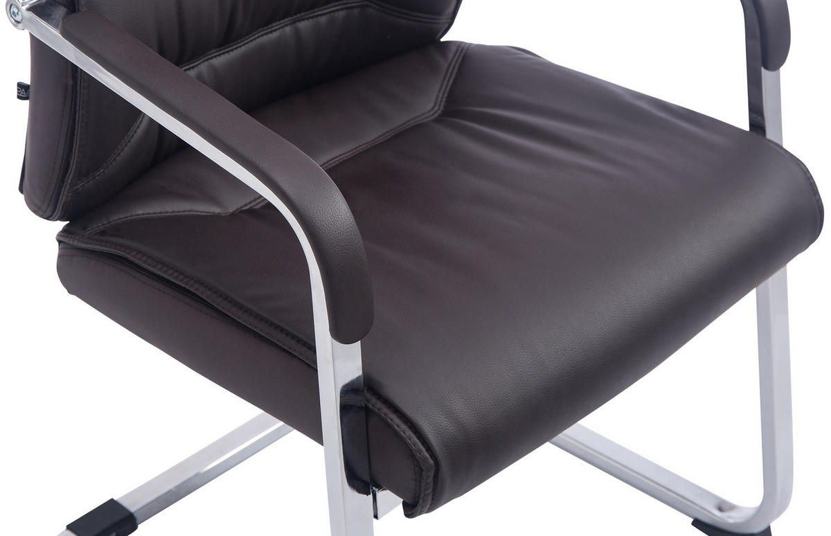 SCHWINGSTUHL Lederlook braun - Braun, Textil/Metall (58/102/65cm) - CLP