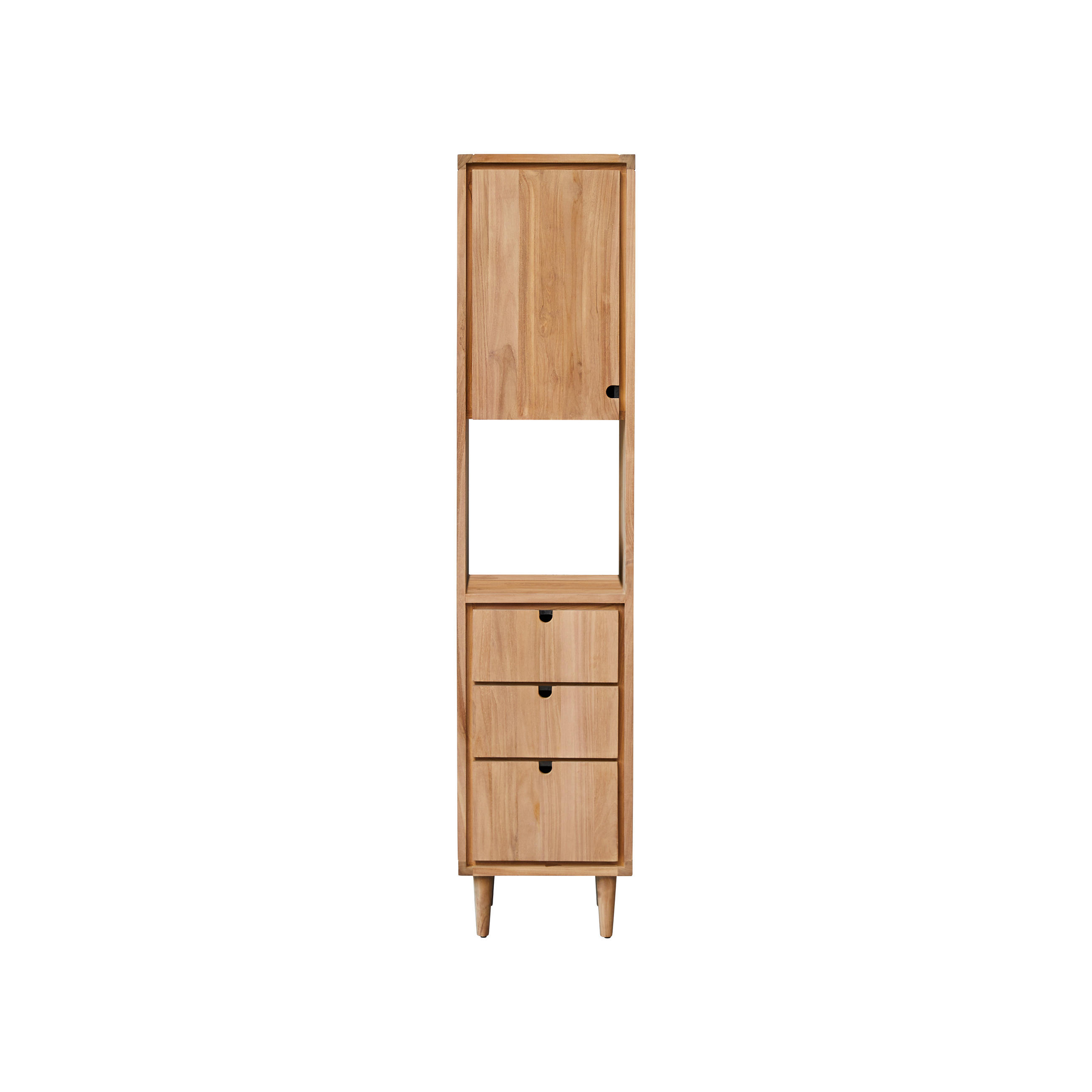 HOCHSCHRANK Jonàk Natur aus Teak - Naturfarben, Holz (40/180/35cm) - Tikamoon