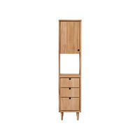 HOCHSCHRANK Jonàk Natur aus Teak - Naturfarben, Holz (40/180/35cm) - Tikamoon