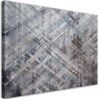 WANDBILD abstrakte geometrische formen - Grau, Textil (60/40cm) - Feeby