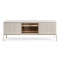 TV-SCHRANK Tosena Greige 154 cm - Kaschmir/Goldfarben, Holzwerkstoff (153.4/39/56.2cm) - Selsey