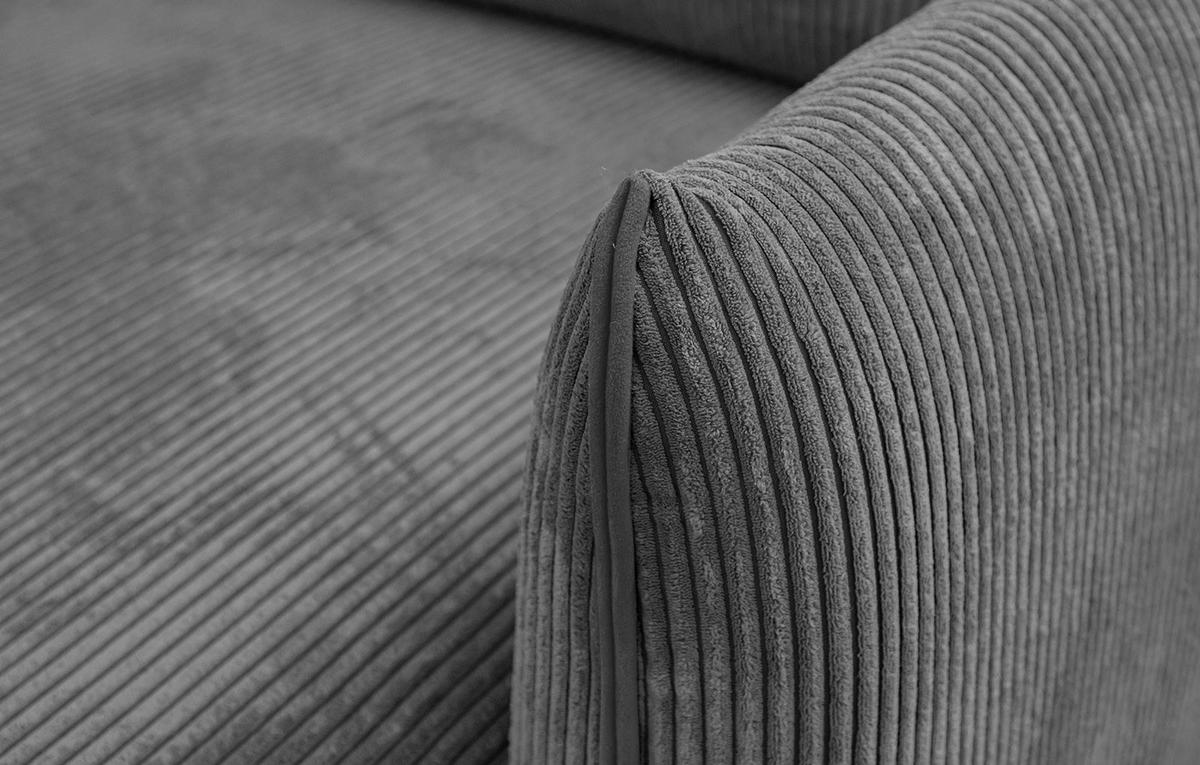 ECKSOFA TAUER 3-Sitzer, dunkelgrau - Dunkelgrau/Schwarz, Holzwerkstoff/Kunststoff (206/173cm) - Courtois Laville
