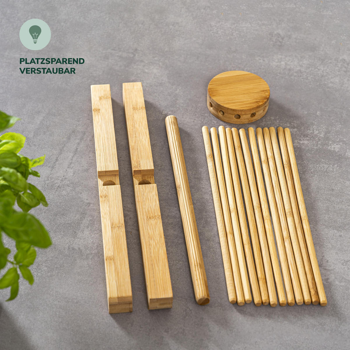 NUDELTROCKNER, Bambus - Hellbraun, Holz (62.5/31/62.5cm) - bremermann