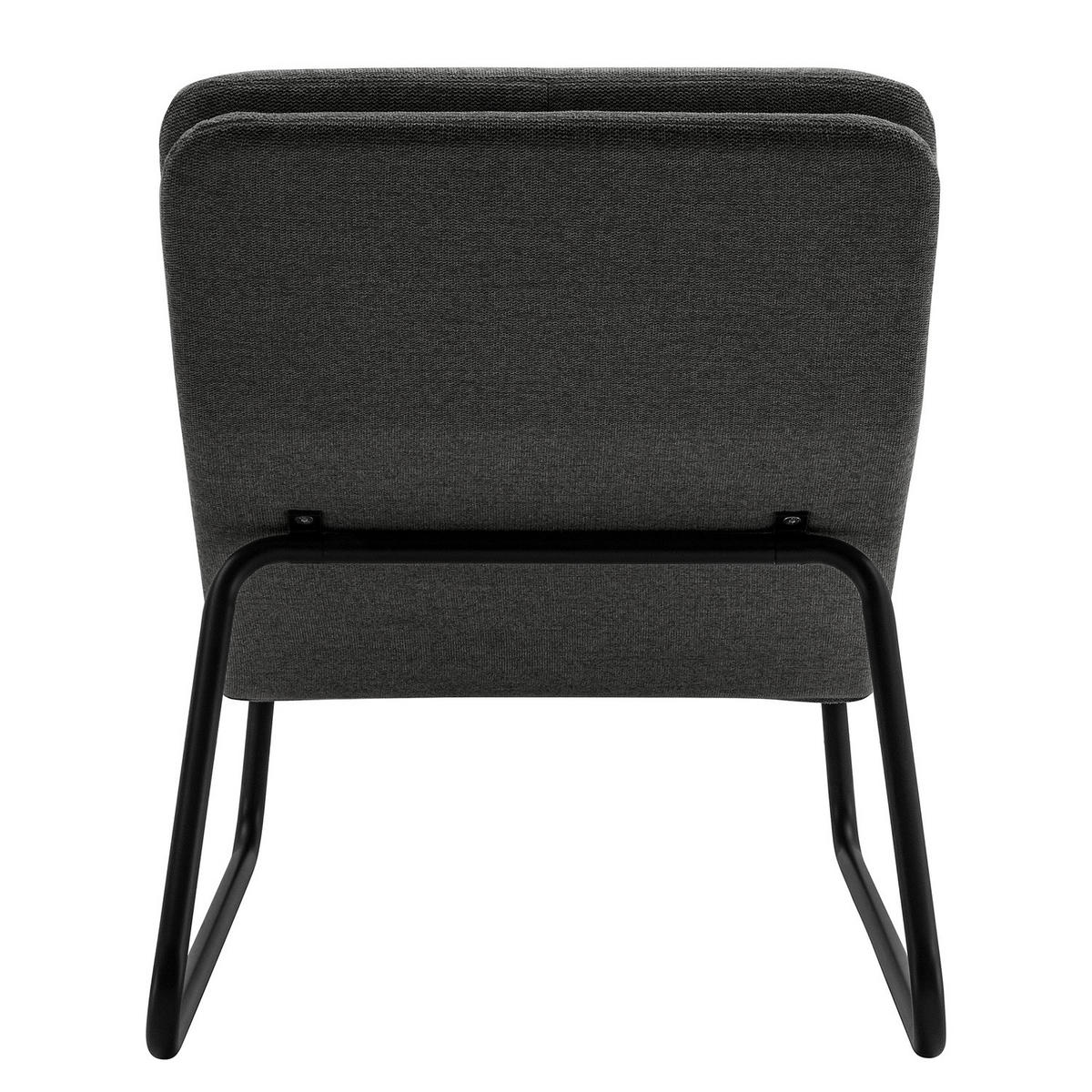 RELAXLIEGE - Webstoff - Anthrazit/Schwarz, Textil/Metall (70/88/168cm) - home24