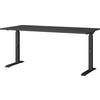 SCHREIBTISCH höheneinstellbar "Stuttgart" 68-91cm Graphit 160x80cm, C-Fuß - Schwarz, Holzwerkstoff/Metall (80/160/91cm) - KADIMA DESIGN
