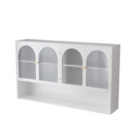 HÄNGESCHRANK DE-38130 120/23/70 cm mit 4 Glastüren Weiß - Weiß, Metall (120/70/23cm) - ComfortXL