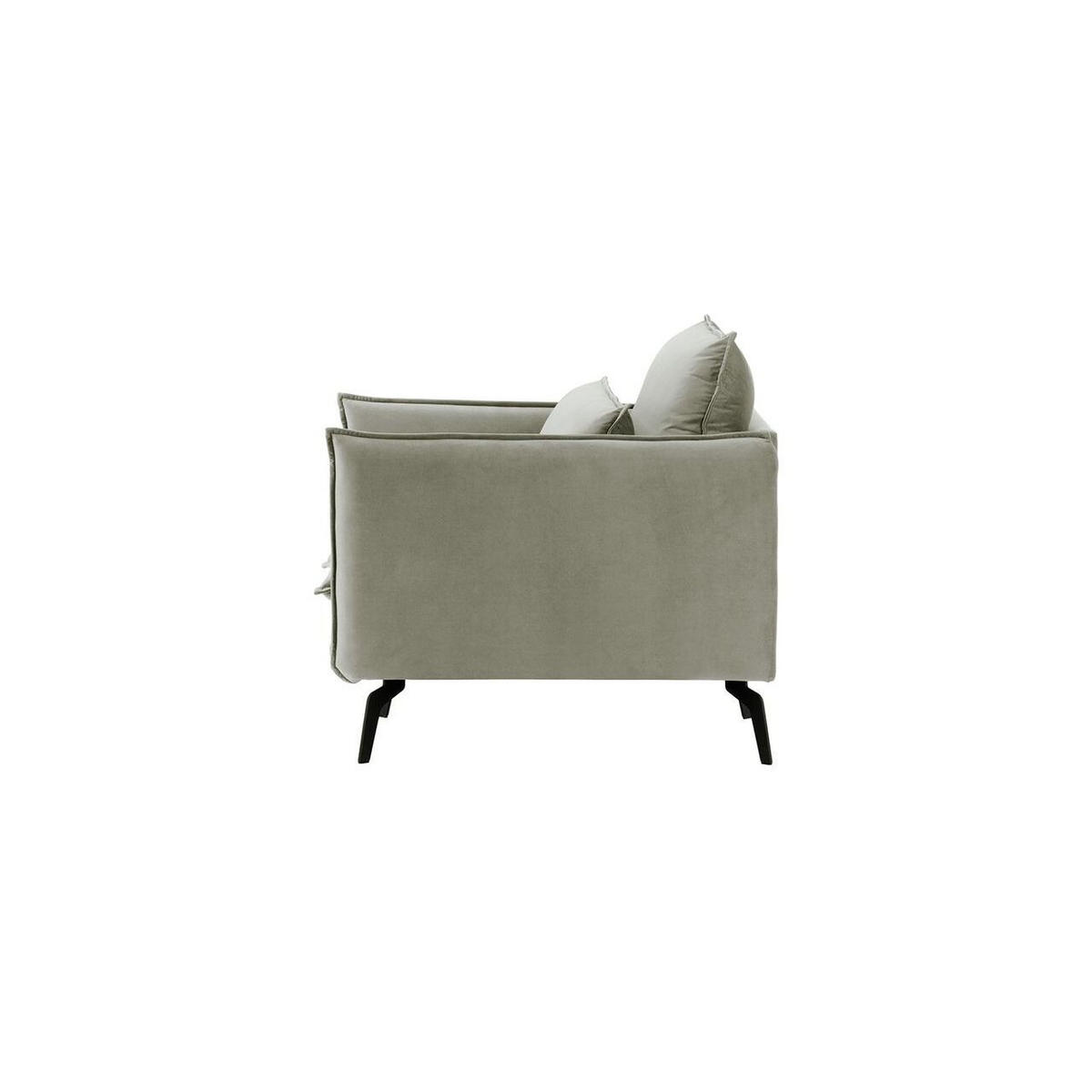 SESSEL Layla-Velluto 15 - Hellgrau, Holz/Textil (105/95/98cm)