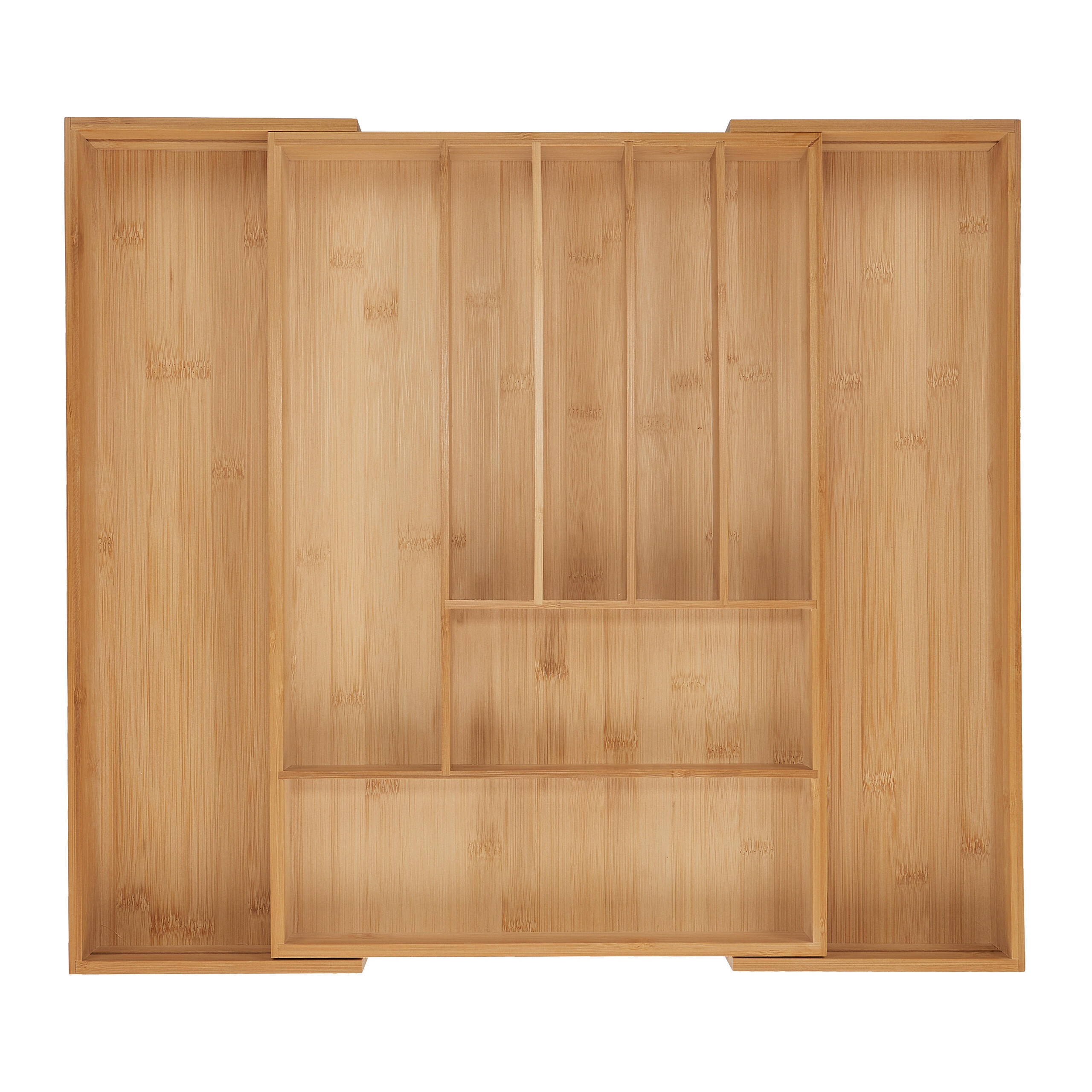 BESTECKKASTEN - Hellbraun, Holz/Kunststoff (56/6/50cm) - Relaxdays