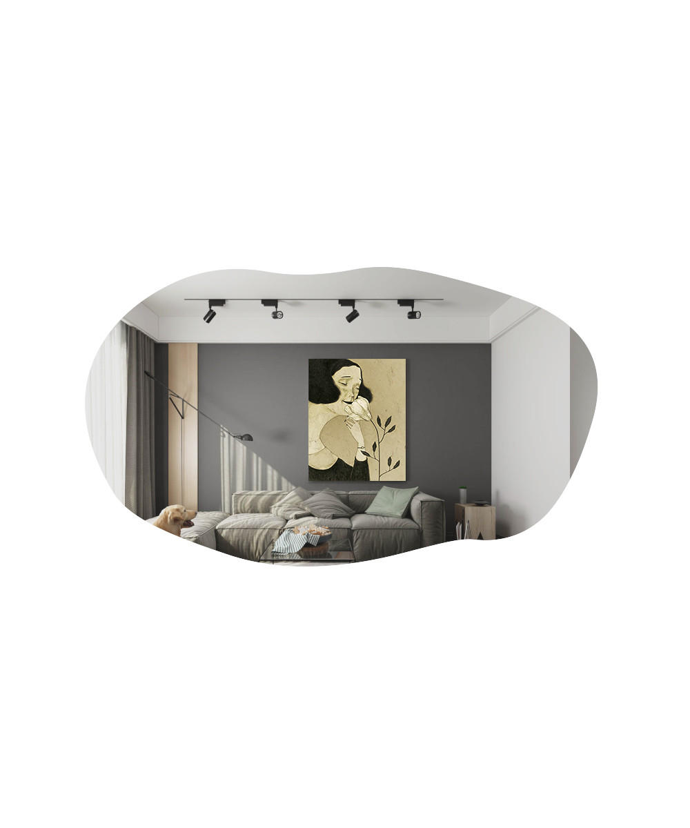 SPIEGEL Losa 52x89cm - Silberfarben, Holzwerkstoff (52/89/3.5cm) - moebel17