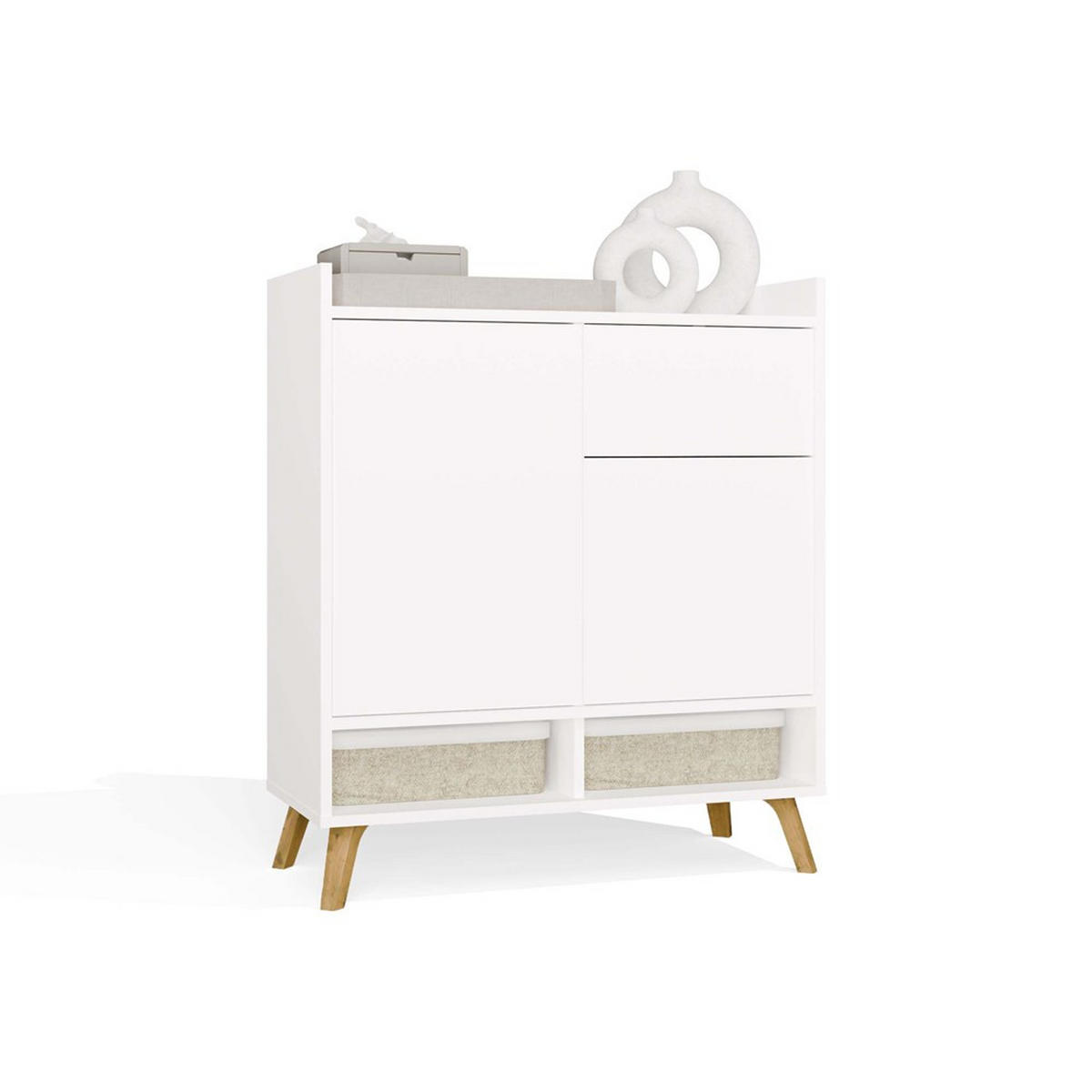 BYRÅ Vit 80/92/35 - Vit, Träbaserade material (80/92/35cm) - RAUMHIRSCH FURNITURE