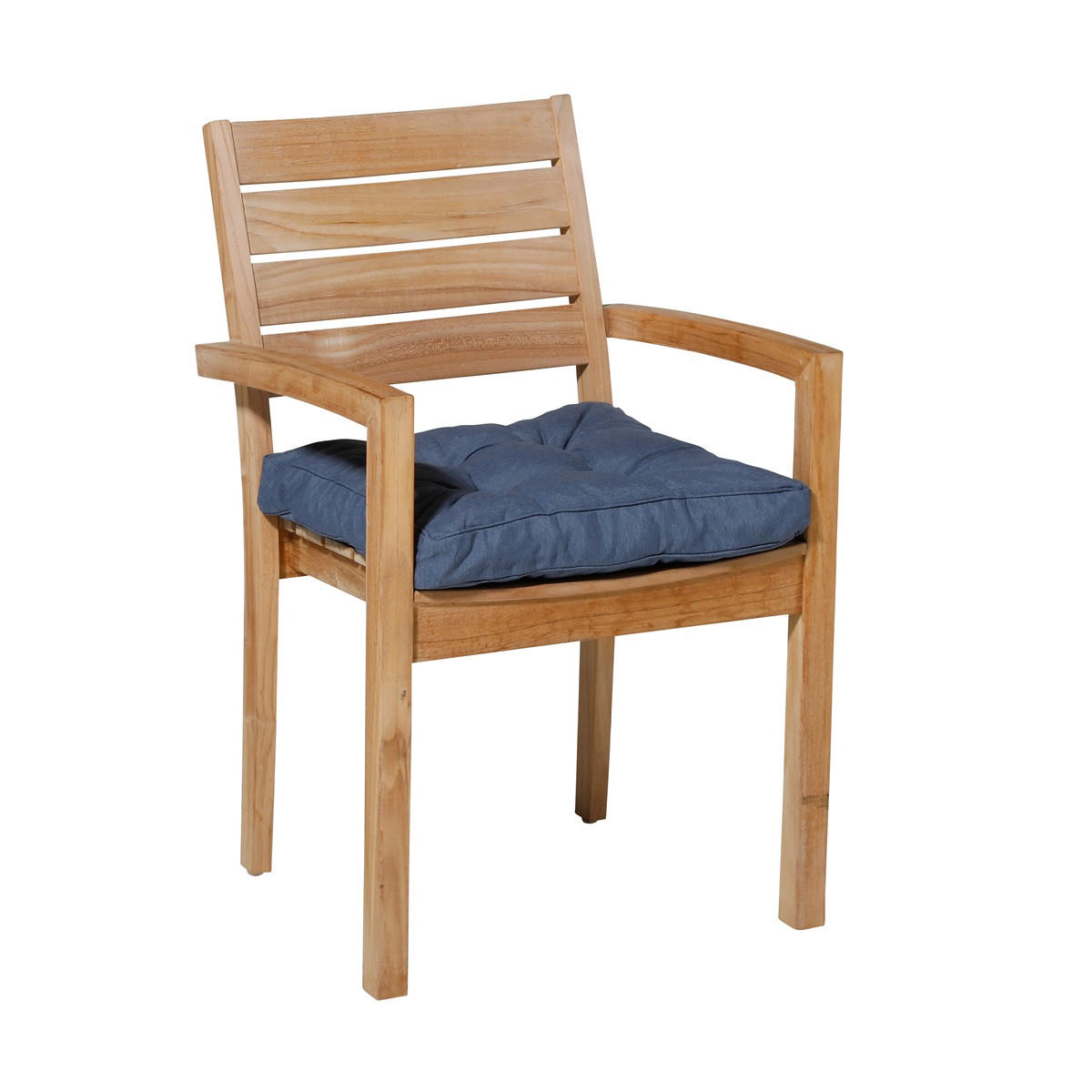 SITZKISSEN Panama 47/47 cm 4er-Set - Blaugrau, Textil (47/8/47cm) - Madison