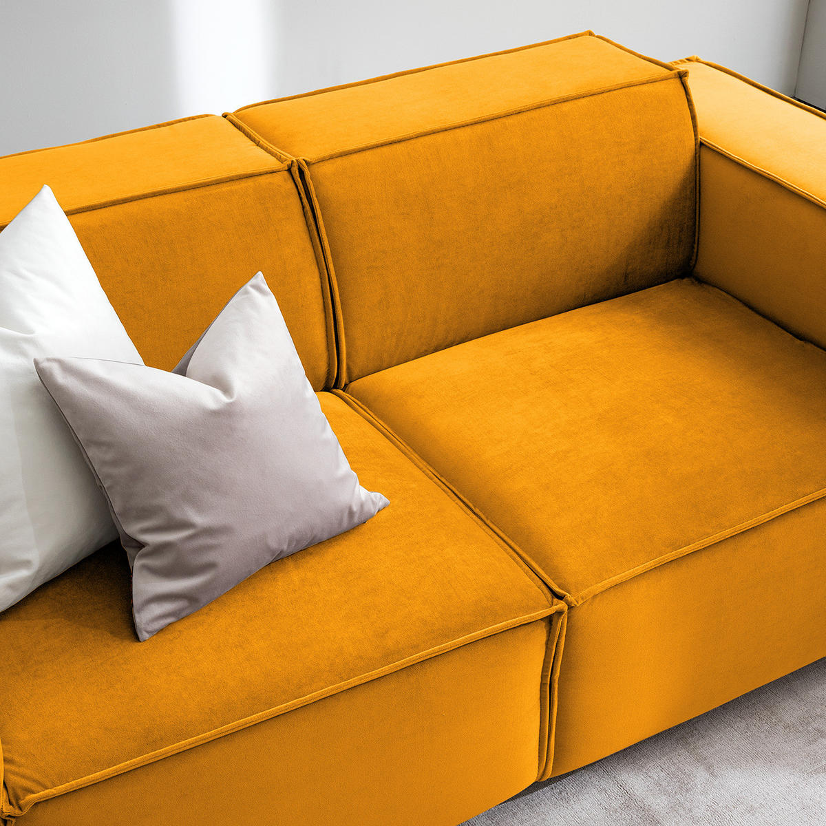 2-SITZER SOFA - Gelb, Textil (189/70/96cm) - home24