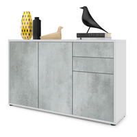 KOMMODE Ben Front in Beton Oxid Optik - Hellgrau, Holzwerkstoff (117/74/36cm) - Vladon