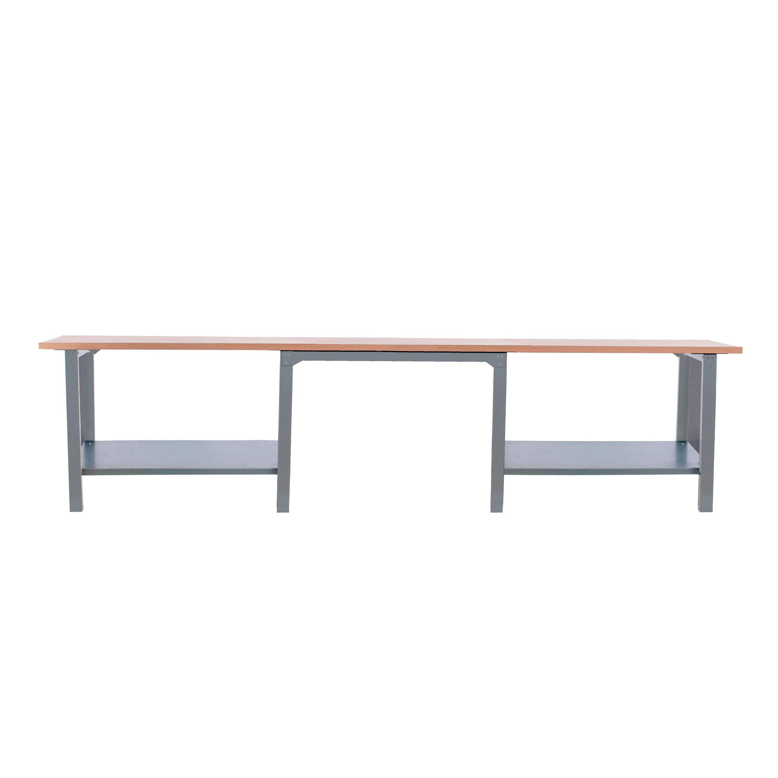 WERKBANK Buffalo Wood HxBxT 86,5 x 300 x 75 cm Traglast 1000 kg Grau - Grau, Metall (300/86.5/75cm) - PROREGAL