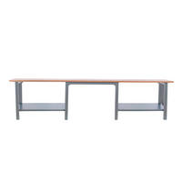 WERKBANK Buffalo Wood HxBxT 86,5 x 300 x 75 cm Traglast 1000 kg Grau - Grau, Metall (300/86.5/75cm) - PROREGAL