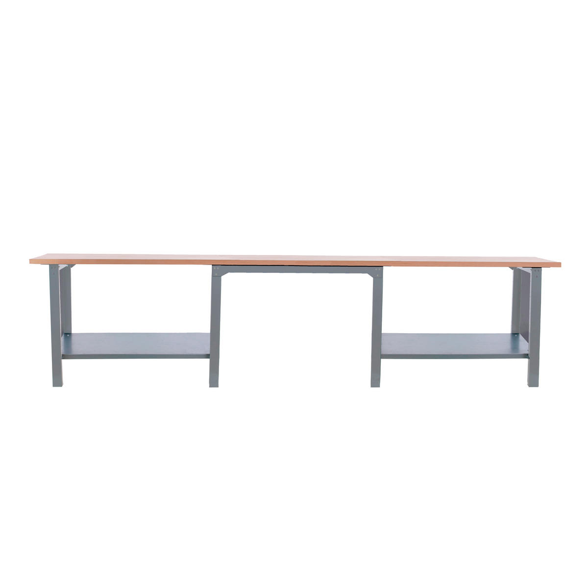 WERKBANK Buffalo Wood HxBxT 86,5 x 300 x 75 cm Traglast 1000 kg Grau - Grau, Metall (300/86.5/75cm) - PROREGAL