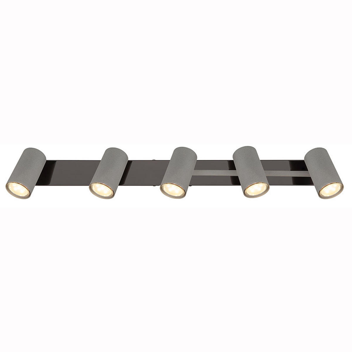 DECKENLEUCHTE Robby Grau Schwarz - Grau, Metall (70/35/17cm) - Globo Lighting