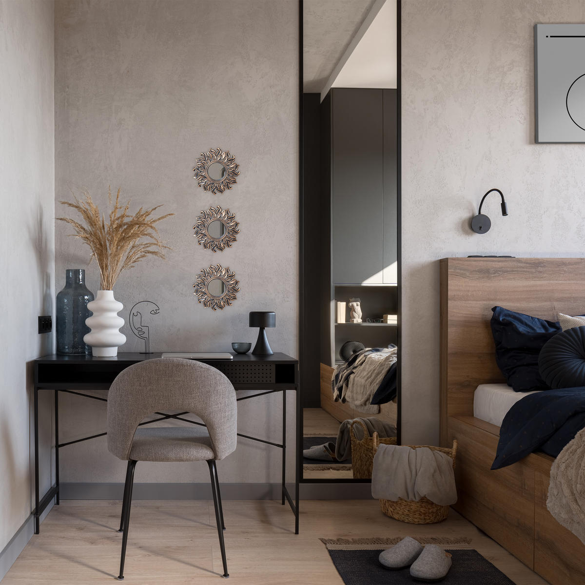 3XZRKADLÁ - medená, plast/sklo (24/24/2cm) - Relaxdays