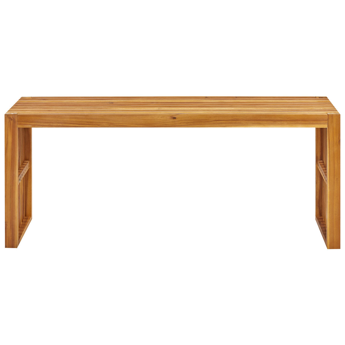 GARTENTISCH Akazienholz hellbraun 150/35 cm Bellano - Hellbraun, Holz (35/150/60cm) - Beliani