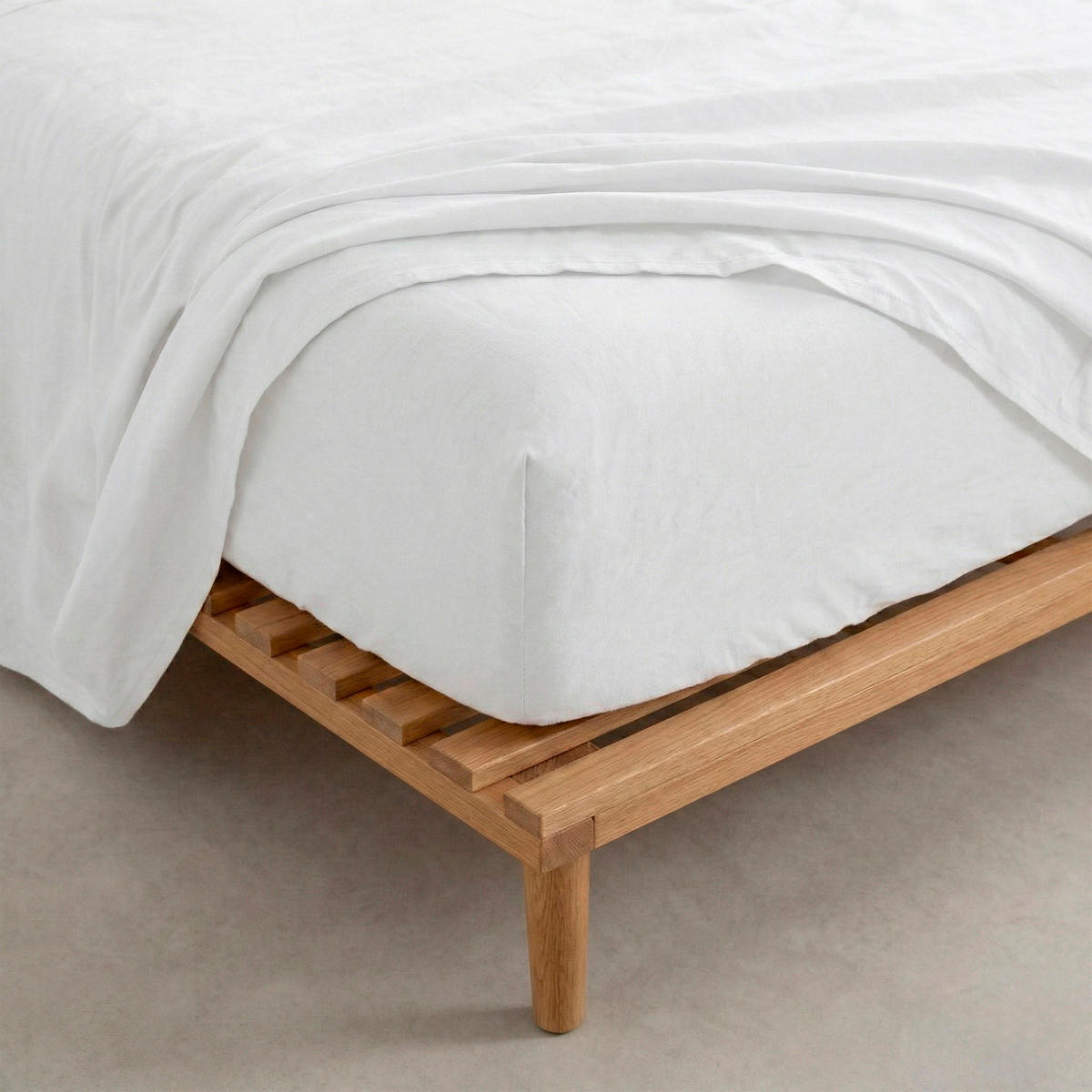 SPANNBETTTUCH basic 200x200x32 cm weiss - Weiß, Textil (200/200cm) - Happy Friday