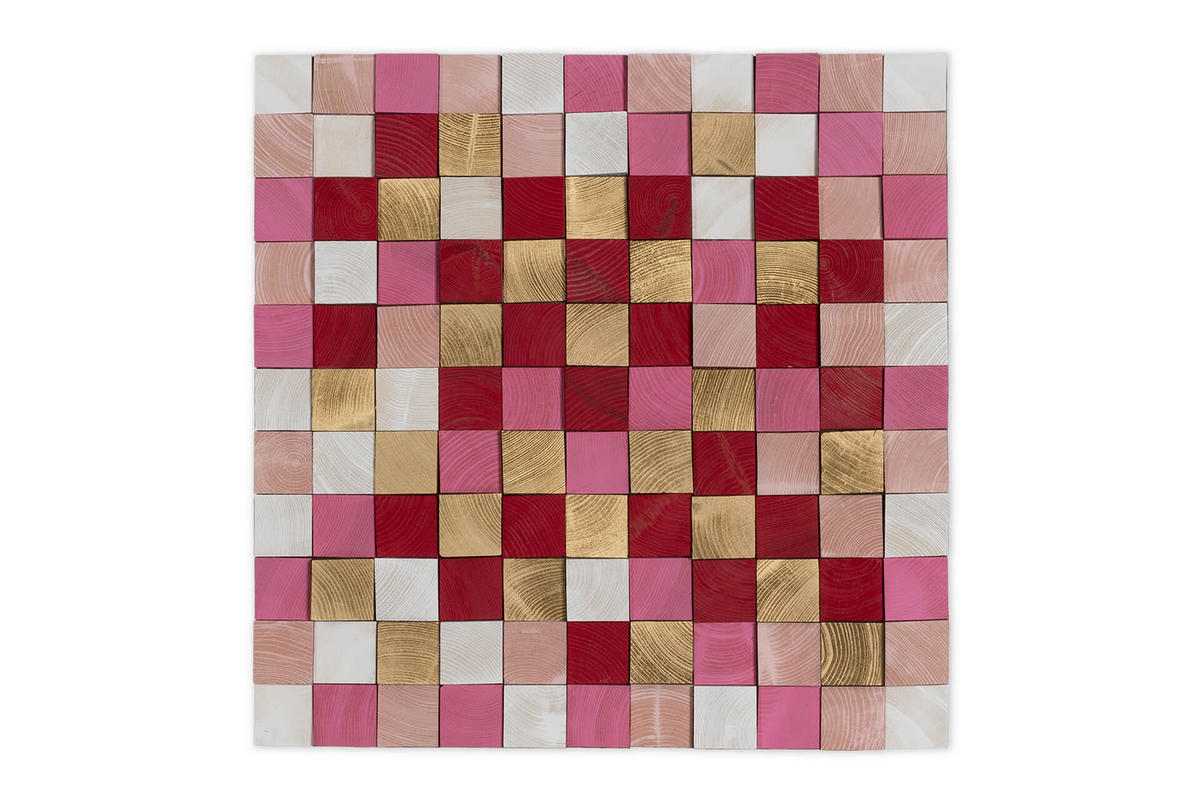 HOLZBILD Rot 75/75 cm - Rot, Holz (7/75cm) - KUNSTLOFT
