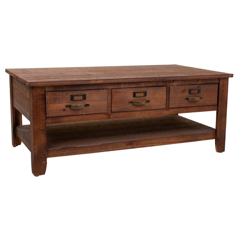 COUCHTISCH aus holz 120x66x48 cm braun - Braun, Holz (66/120/48cm) - Wanderlust