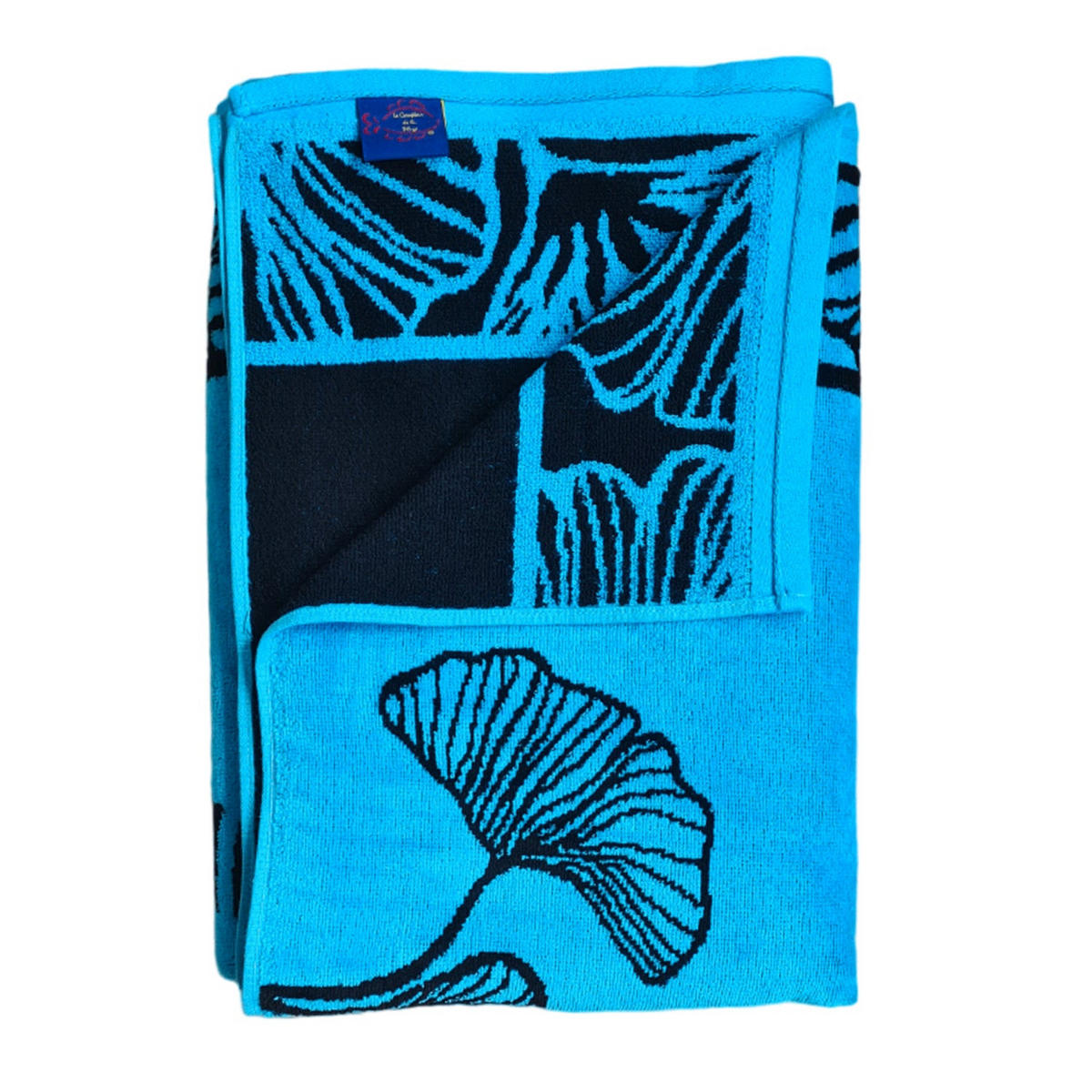 STRANDTUCH Frottee Velours Jacquard Bradford 90x170 400g/m² - Blau, Textil (90/170cm) - LE COMPTOIR DE LA PLAGE
