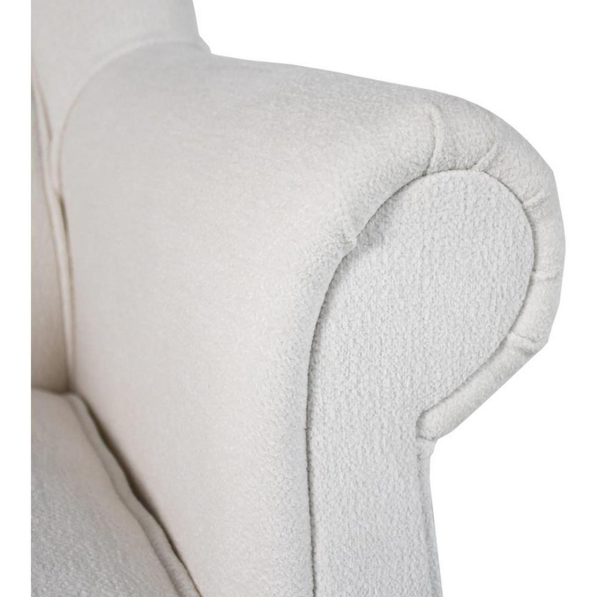 OHRENSESSEL Leonardo beige boucle-stoff - Beige, Holz/Textil (88/118/86cm) - Beautysofa