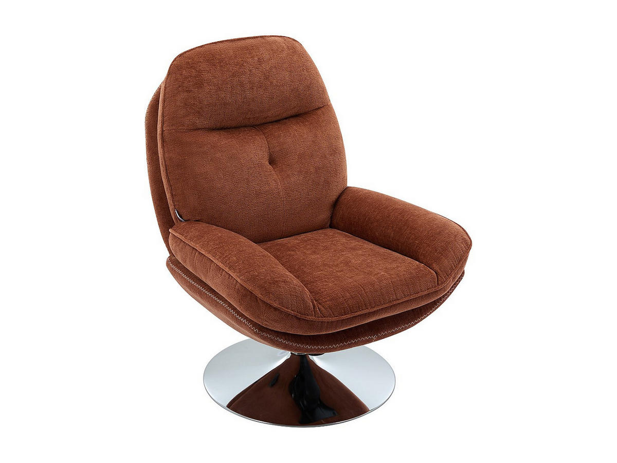 SESSEL mit gerader Rückenlehne - 1 Person - Stoff - Terracotta - - Terracotta, Textil (78/99/90cm) - Vente-Unique