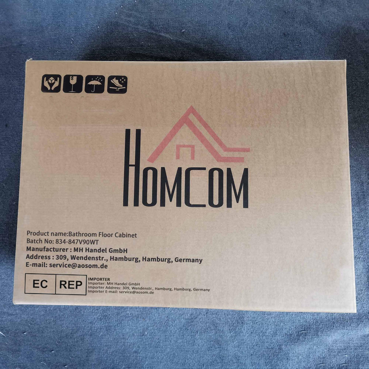 BADEZIMMERSCHRANK MDF Weiß - Weiß, Holzwerkstoff (20/185/20cm) - HOMCOM