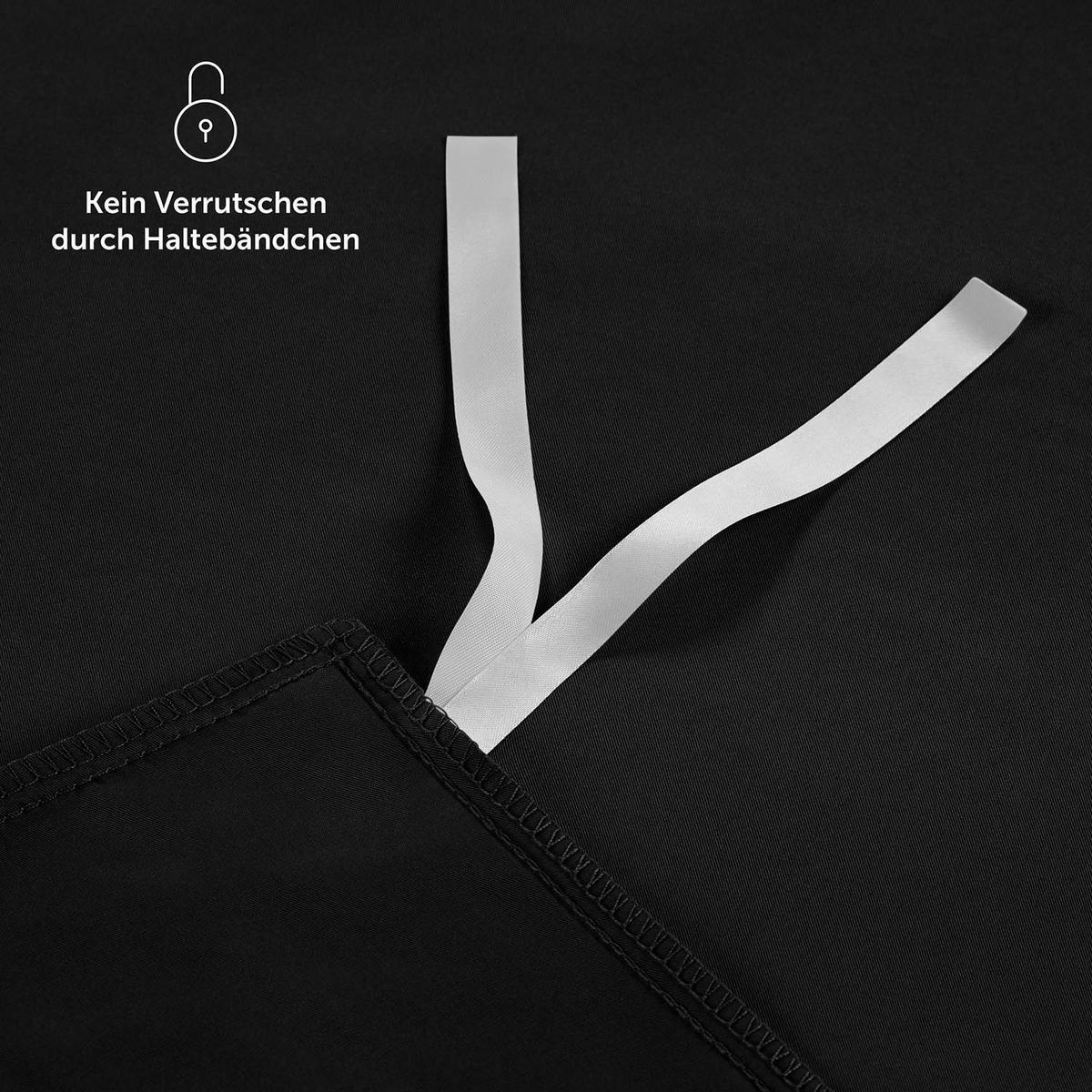 WENDEBETTWÄSCHE Ebba 155/200 cm 2 mal 80/80 cm, Schwarz und Weiß - Schwarz/Weiß, Textil (155/200cm) - Blumtal