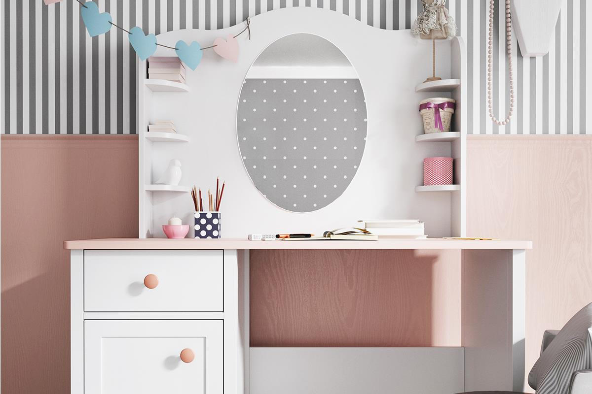 KINDERSCHREIBTISCH GIGLU - Weiß, Holzwerkstoff (110/76/52cm) - KONSIMO®