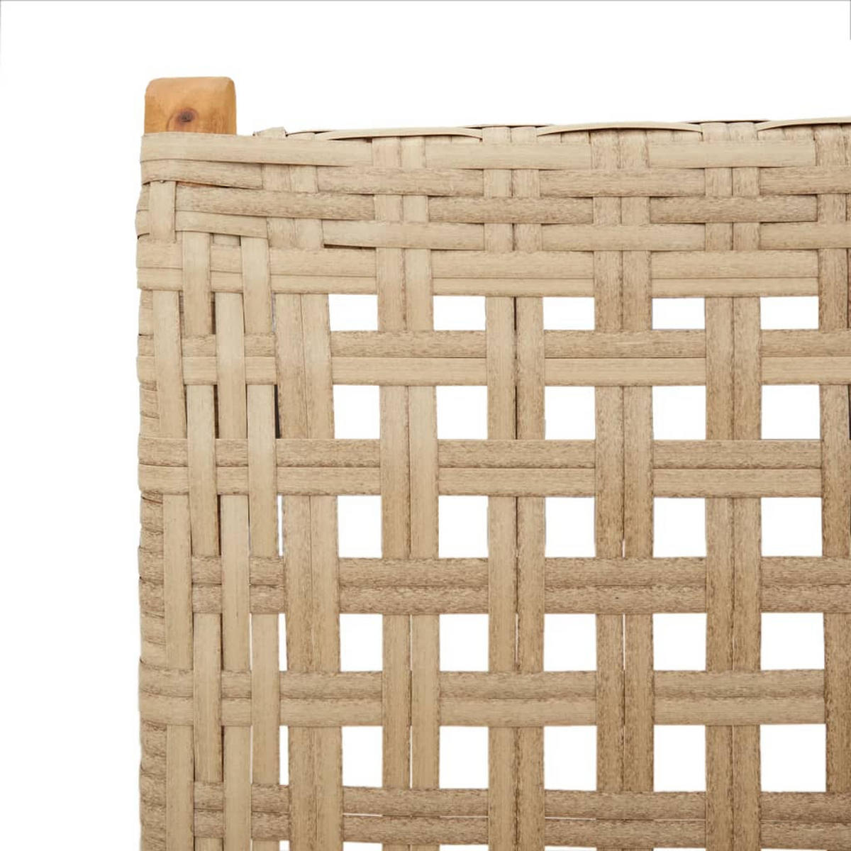 GARTENSTÜHLE 2er Set Beige Massivholz Akazie Und Poly Rattan - Beige, Holz (57/109/70cm) - vidaXL