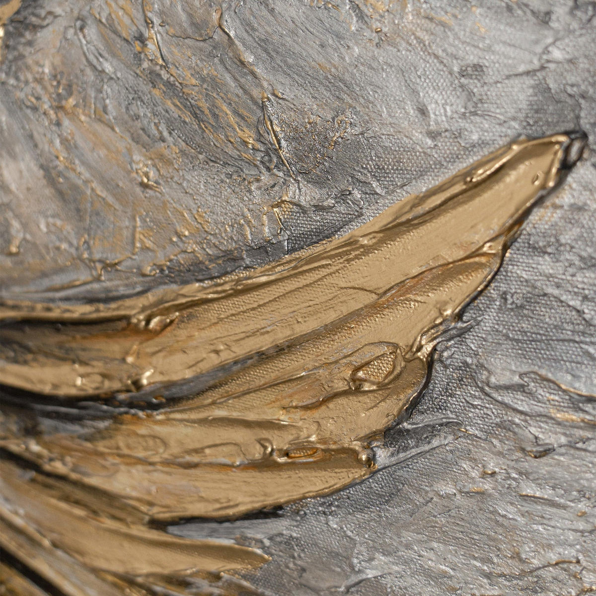 GEMÄLDE Goldene Tiefe Schattenfugenrahmen Grau 70x50 cm - Grau, Holz (70/50cm) - YS-art gallery