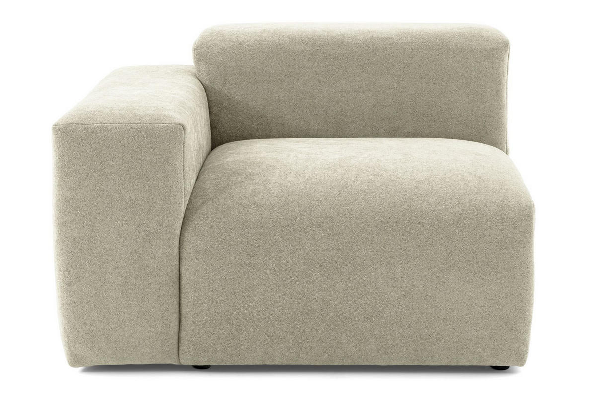 5-SITZER modulares Ecksofa HEAVEN SET 5 Rechts, Breite 380 cm Webstoff Olivgrün - Schwarz/Olivgrün, Holz/Kunststoff (245/380cm) - Muffo